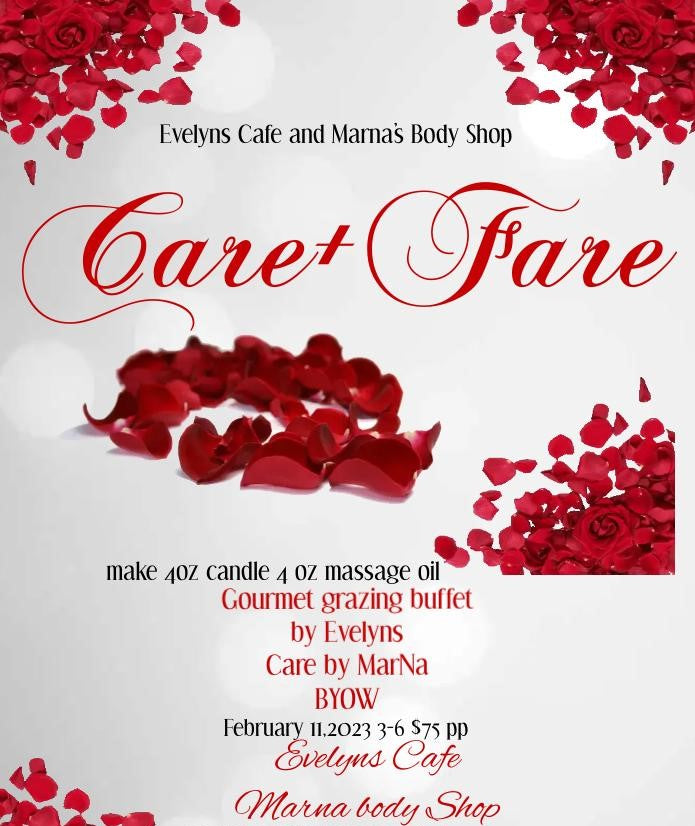 Care and Fare Event - Feb 11th 2023 at Evelyn's Cafe