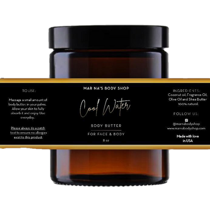 Cool Water Body Butter for Men